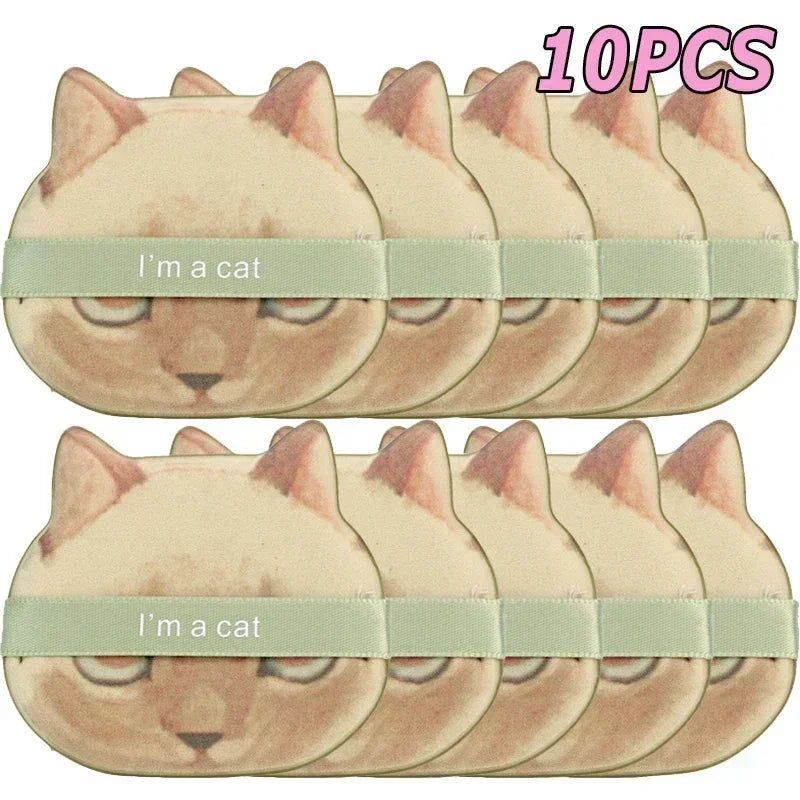 10PCS Cute Cat Makeup Puff Foundation