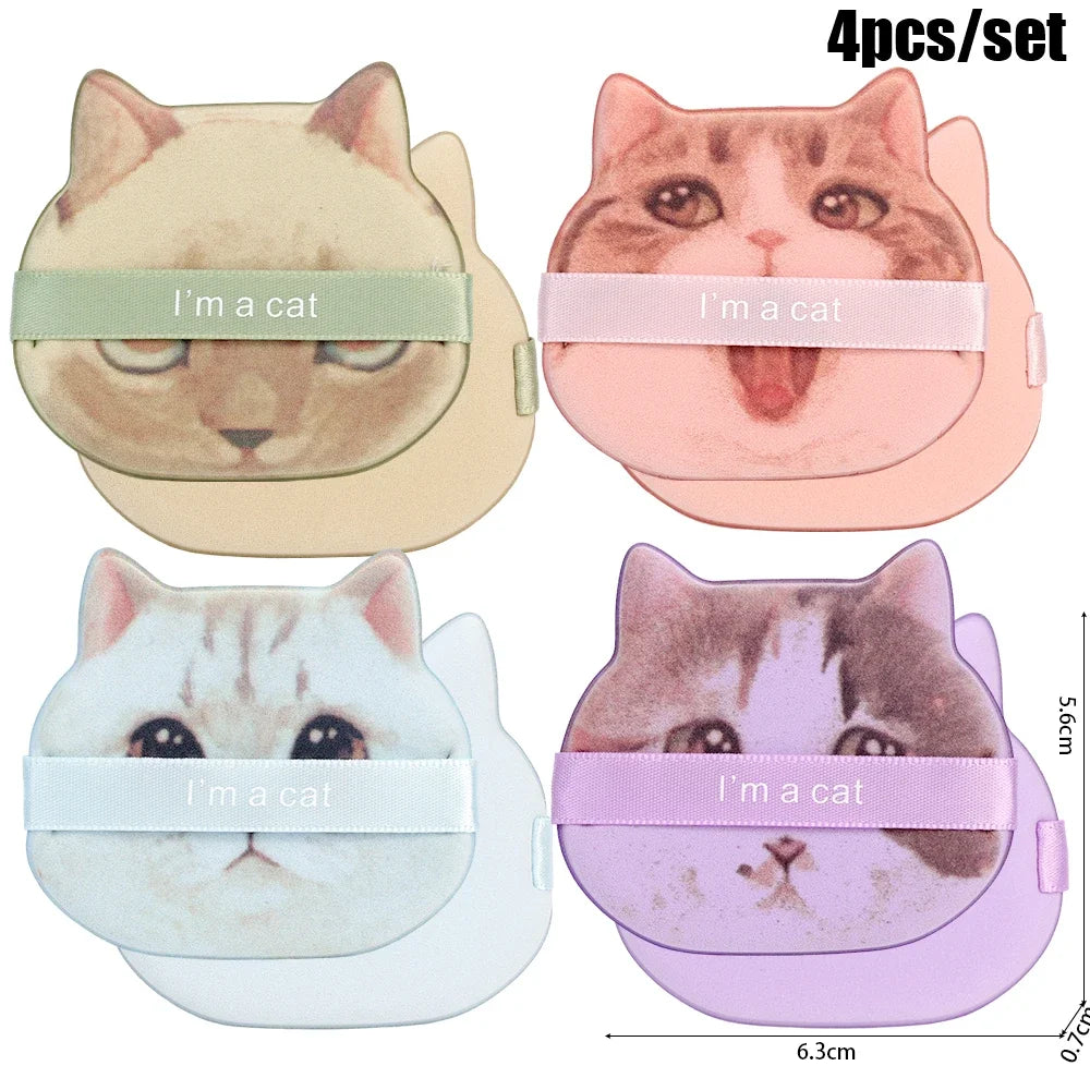 10PCS Cute Cat Makeup Puff Foundation