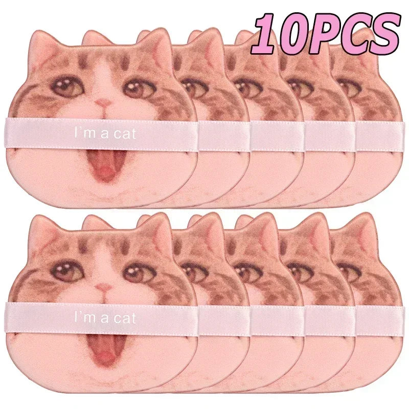 10PCS Cute Cat Makeup Puff Foundation