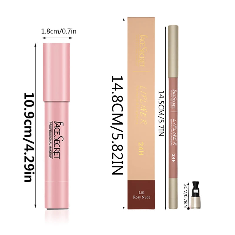 Matte Lipliner&Lipstick Set,Waterproof