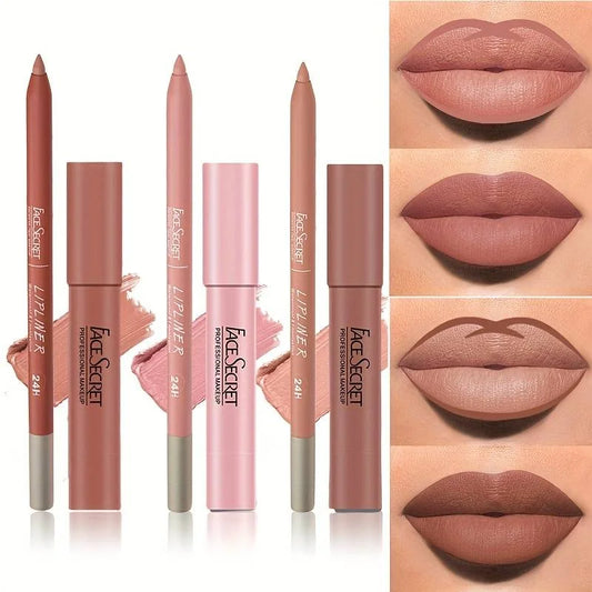 Matte Lipliner&Lipstick Set,Waterproof
