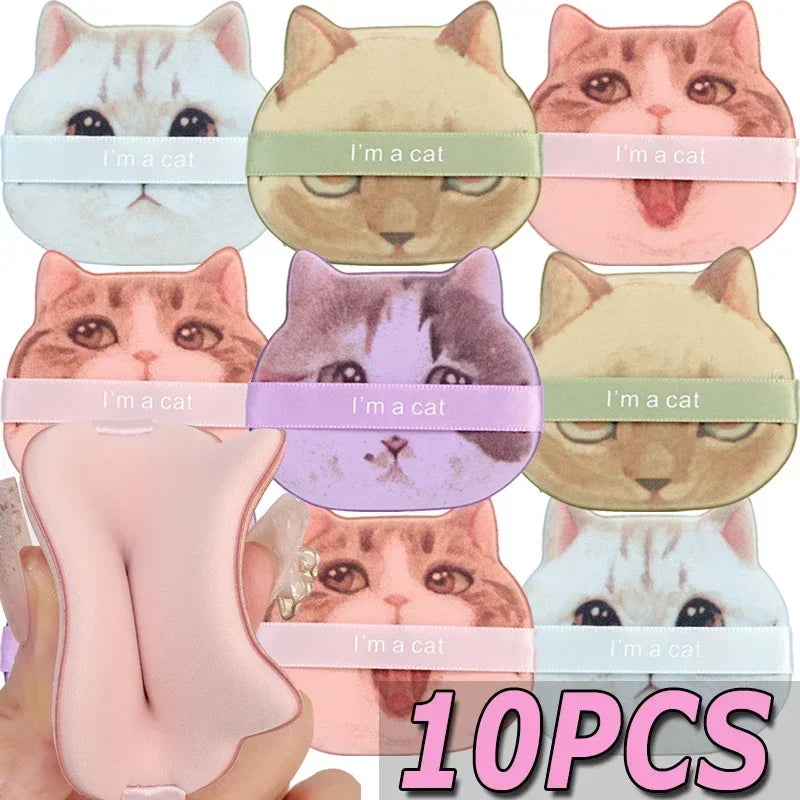 10PCS Cute Cat Makeup Puff Foundation