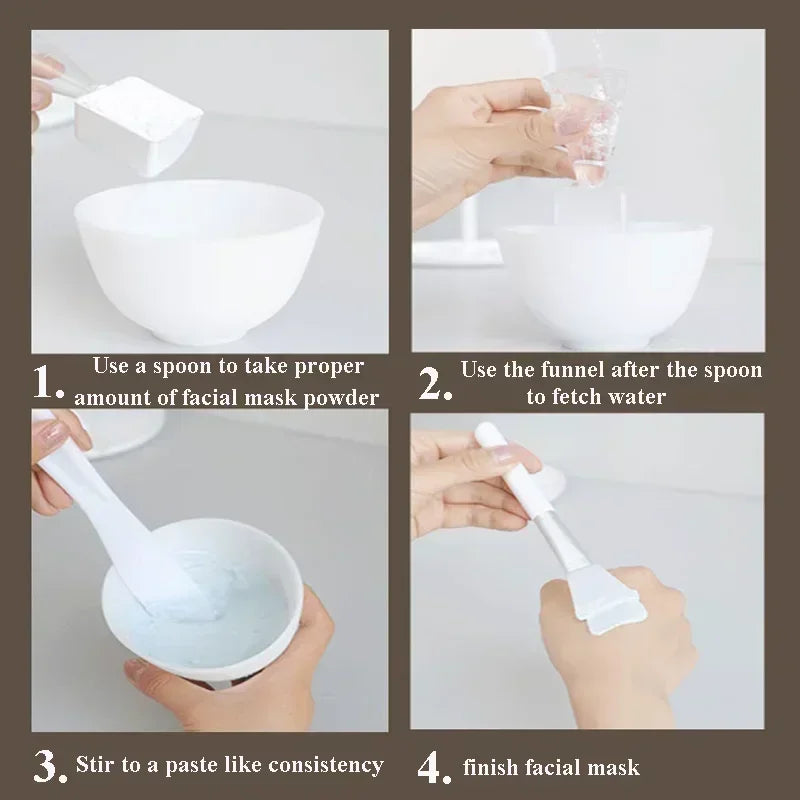 Facial Brush Mask Bowl Spoon Set Mask