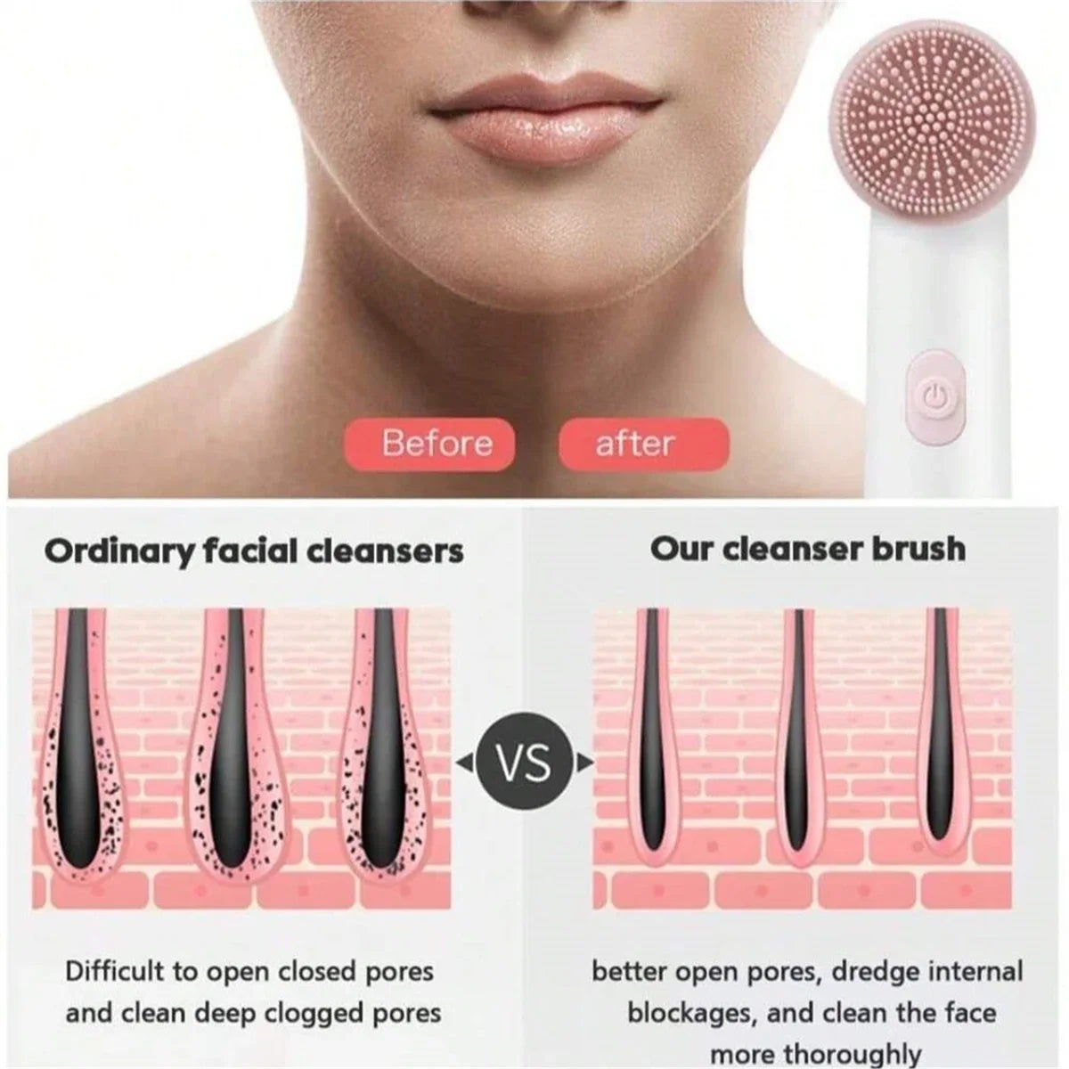 Face Beauty Electric facial cleaning brush