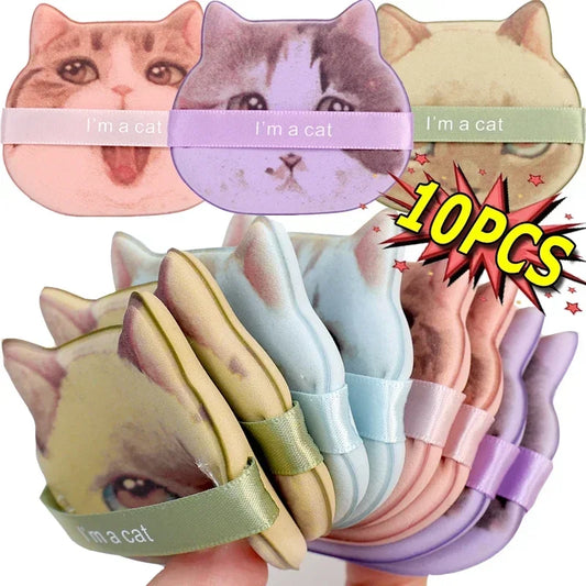 10PCS Cute Cat Makeup Puff Foundation