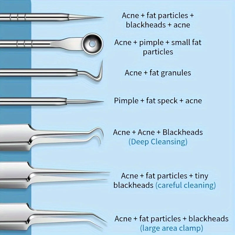 8 Pieces Stainless Steel Blackhead