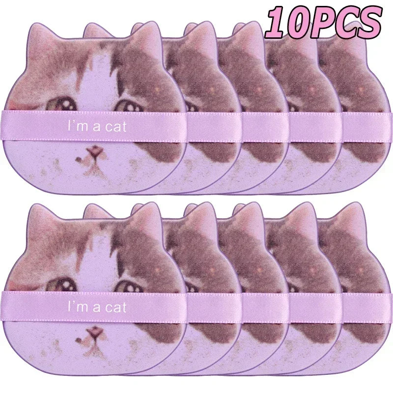 10PCS Cute Cat Makeup Puff Foundation