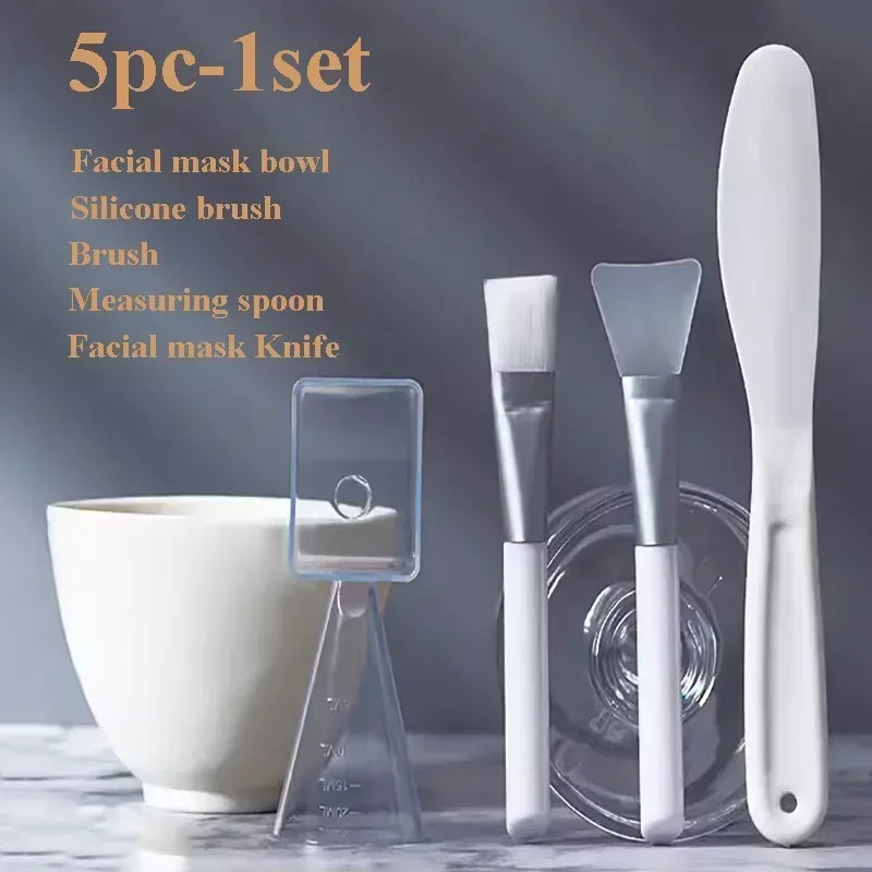 Facial Brush Mask Bowl Spoon Set Mask