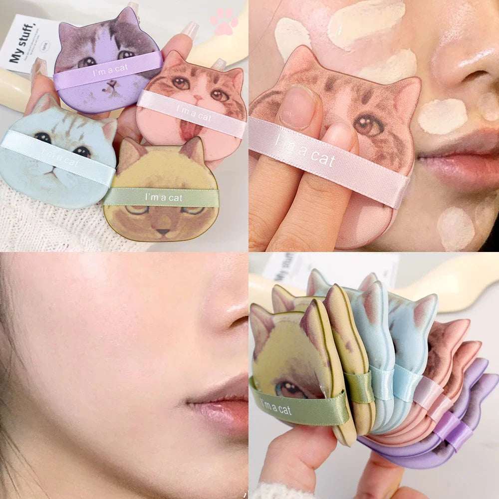 10PCS Cute Cat Makeup Puff Foundation