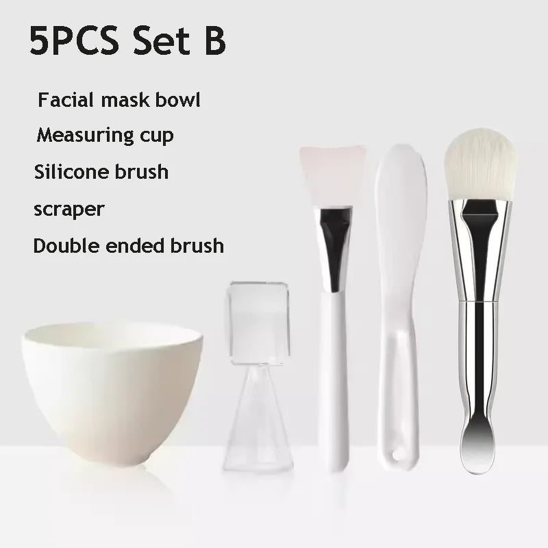 Facial Brush Mask Bowl Spoon Set Mask