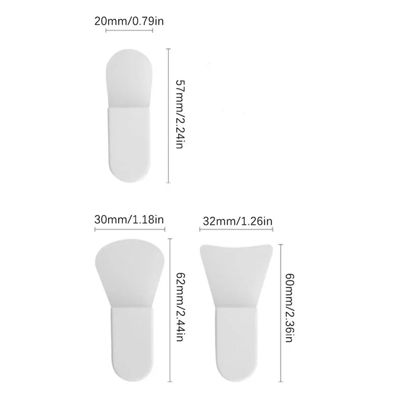 3Pcs Silicone Facial Mask Brush Face&Eye