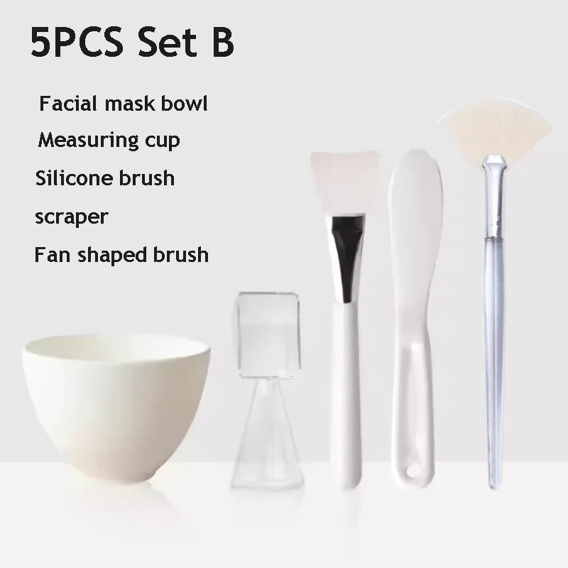 Facial Brush Mask Bowl Spoon Set Mask
